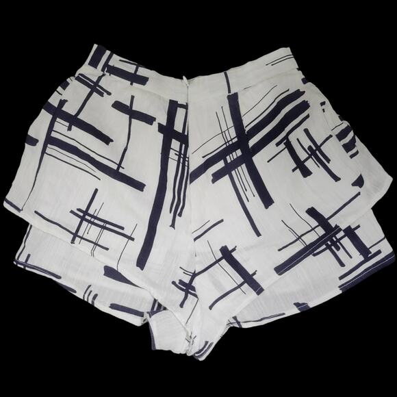 Latiste by Amy Shorts Blue White High Waist Layered Flounce Tap Pant Size Small - Picture 6 of 14